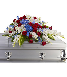 Distinguished Service Casket Spray from Martinsville Florist, flower shop in Martinsville, NJ